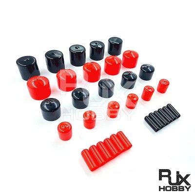  RJX 20pcs Rubber End Caps ID 8 10 12 14 15 16 18 20 22 25 28 30mm PVC Round Tube Bolt Cap Cover Protectors