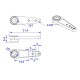RJXHOBBY  25T Futaba Savox Aluminum Servo Horn 3 Pack 