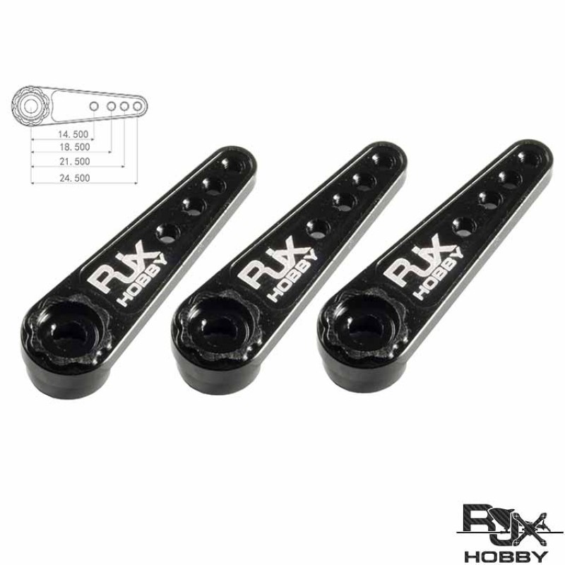 RJXHOBBY  25T Futaba Savox Aluminum Servo Horn 3 Pack 