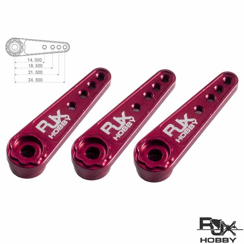 RJXHOBBY  25T Futaba Savox Aluminum Servo Horn 3 Pack 