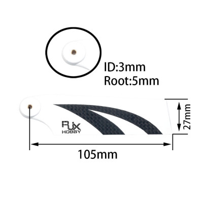 RJX 105mm Tail CF Blades