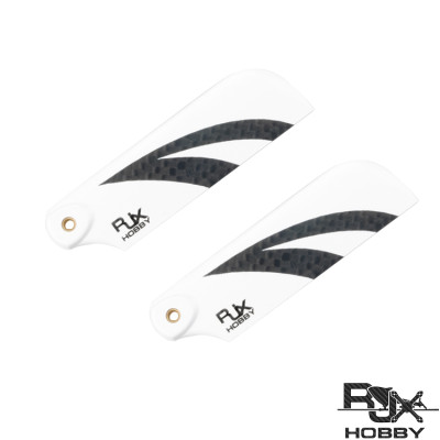RJXHOBBY Black and White 70mm Tail CF Blades