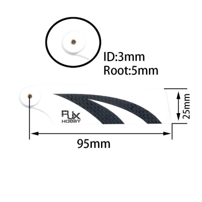 RJX 95mm Tail CF Blades