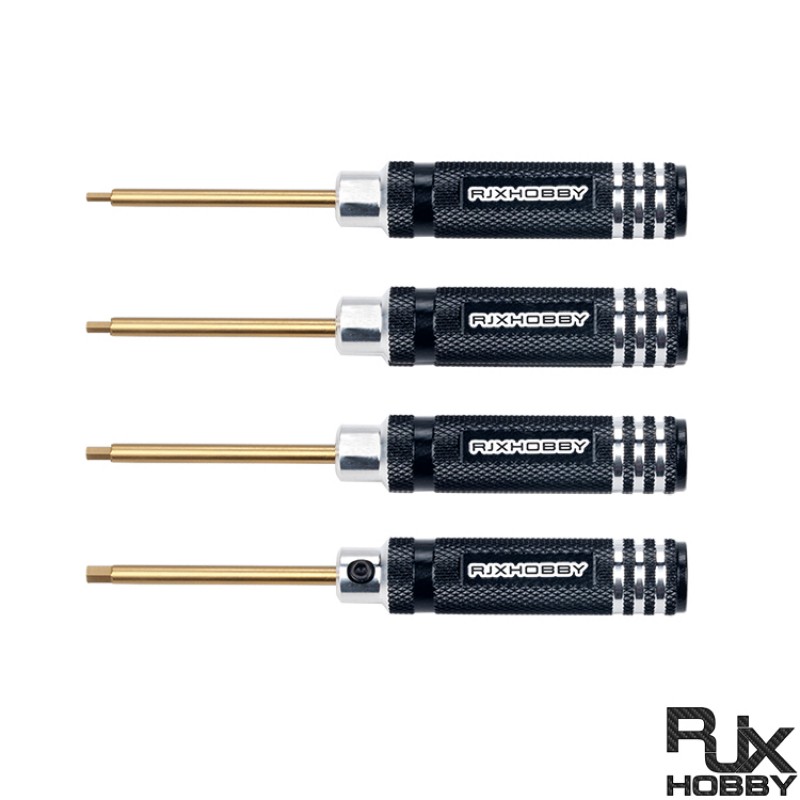 RJXHOBBY Mini Titanium Alloy Hex Wrenches Screw Removal Driver Tools Kit 1.5mm  2.0mm 2.5mm 3.0mm for RC Helicopter 4pcs