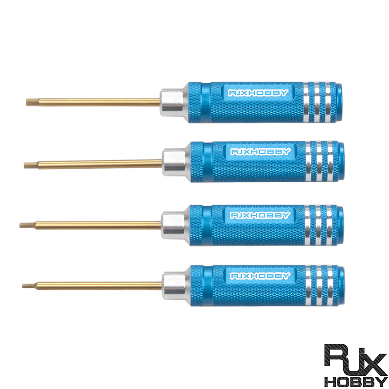 RJXHOBBY Mini Titanium Alloy Hex Wrenches Screw Removal Driver Tools Kit 1.5mm 1.65mm 2.0mm 2.5mm for RC Helicopter 4pcs