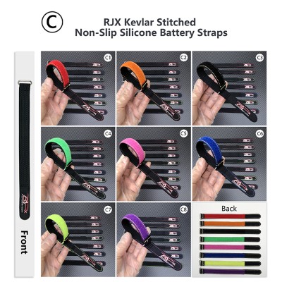 RJX OEM 20mm width Kevlar Stitched Non-Slip Silicone Battery Straps