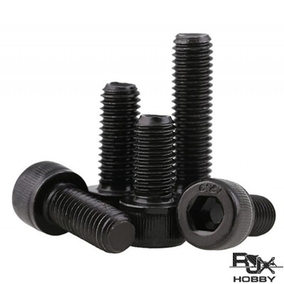 RJXHOBBY 100pcs M2 3mm-25mm Class 12.9 Alloy Steel Socket Head Caps Screws