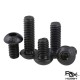 RJXHOBBY 100pcs M5 6-50mm Hex Socket Round Button Head Screw Grade10.9 Button Head Screws
