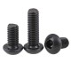RJXHOBBY 100pcs M5 6-50mm Hex Socket Round Button Head Screw Grade10.9 Button Head Screws