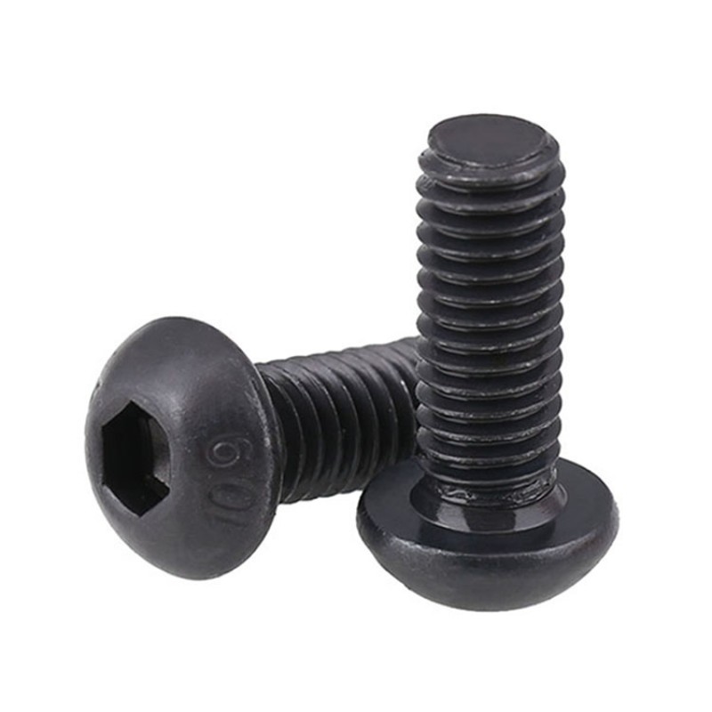 RJXHOBBY 100pcs M5 6-50mm Hex Socket Round Button Head Screw Grade10.9 Button Head Screws