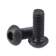 RJXHOBBY 100pcs M5 6-50mm Hex Socket Round Button Head Screw Grade10.9 Button Head Screws