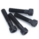 RJXHOBBY 50pcs M4 30mm-100mm Class 12.9 Grade Half Tooth Hex Hexagon Socket Cap Head Screw Partially Thread Allen Bolts