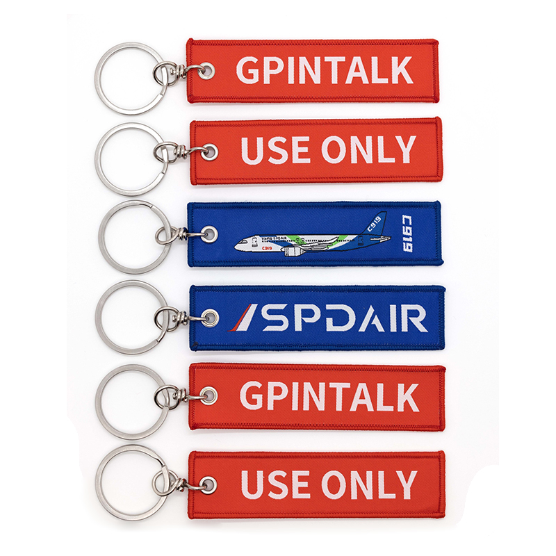 RJX Customs Remove Before Flight Keychain Jewelry Embroidery Engineer Key Chain