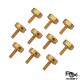 RJXHOBBY M3x10mm Knurled Head Flat Point Fully Threaded Thumb Screws Fastener 10pcs