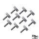 RJXHOBBY M3x10mm Knurled Head Flat Point Fully Threaded Thumb Screws Fastener 10pcs