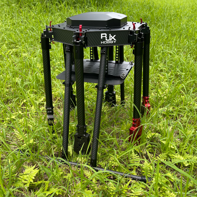 RJX1000 6-Axis Carbon Fiber Umbrella Folding Hexacopter Frame with Motor Mounts