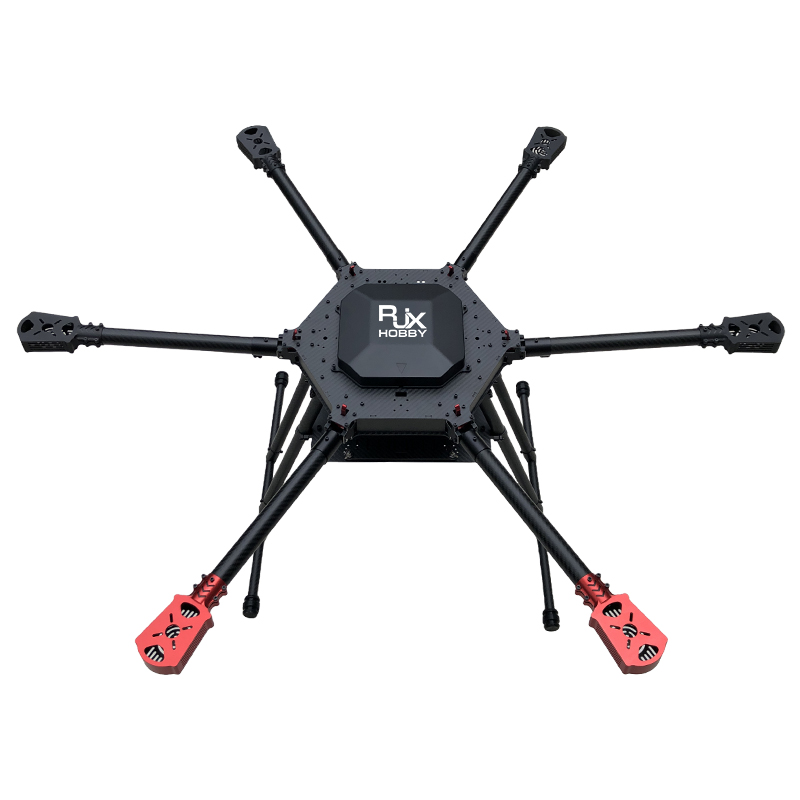 RJX1000 6-Axis Carbon Fiber Umbrella Folding Hexacopter Frame with Motor Mounts