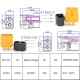 RJXHOBBY 5 Sets XT60H XT-60 Male Female Bullet Connectors Power Plugs(with caps) for RC Lipo Battery