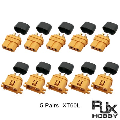 RJX 5 Sets XT60L Connector Male and Female (with caps)