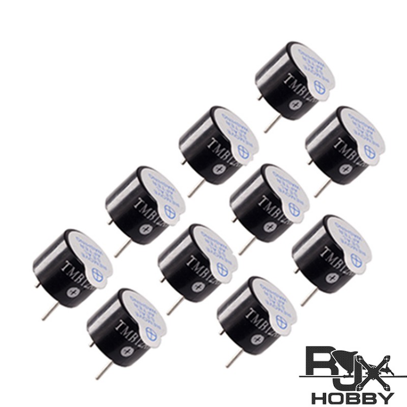RJXHOBBY 10 PCS 5V Active Alarm Buzzer Beeper Tracker 12X9.5mm for FPV Racing Drone