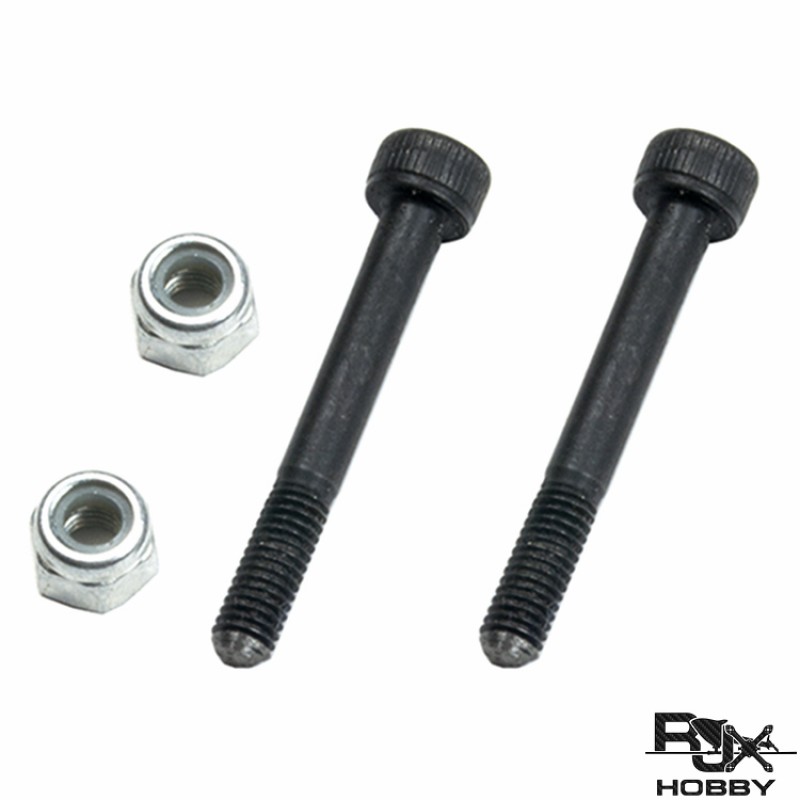 RJXHOBBY Special Hex Screw M3 with M3 Lock Nut X 2Sets