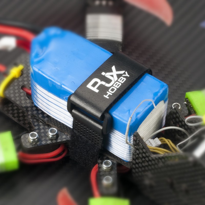 RJXHOBBY Non-Slip Silicone Battery Straps – 8 PACK(Width: 20mm Length: 200 / 250 / 300mm )