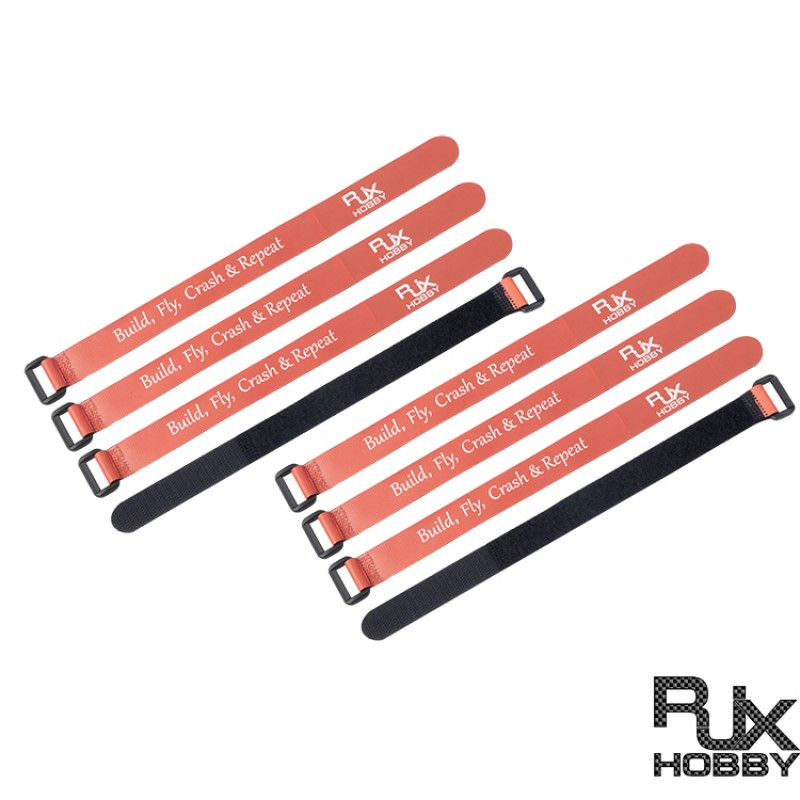 RJXHOBBY Non-Slip Silicone Battery Straps – 8 PACK(Width: 20mm Length: 200 / 250 / 300mm )