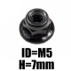 RJXHOBBY 8 Pieces M5 Motor Screw Nut CW/CCW Screw Thread For BR2205 Brushless Motors RC Drone FPV Racing - Whtie & Black