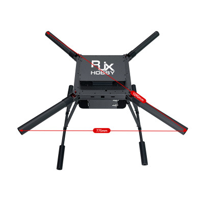 RJX1200D 4-Axis Carbon Fiber Umbrella Folding Quadcopter Frame without motor mounts