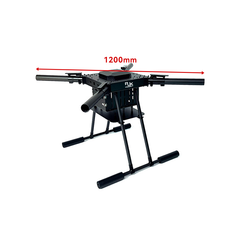 RJX1200E 4-Axis Carbon Fiber Umbrella Folding Quadcopter Frame without motor mounts