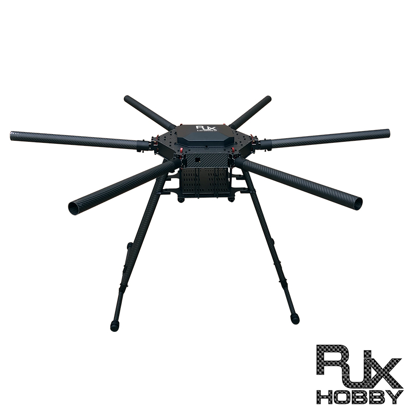 RJX1300B 6-Axis Carbon Fiber Umbrella Folding Hexacopter Frame without motor mounts