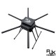 RJX1300F 6-Axis Carbon Fiber Umbrella Folding Hexacopter Frame with upper and below battery tray without motor mounts