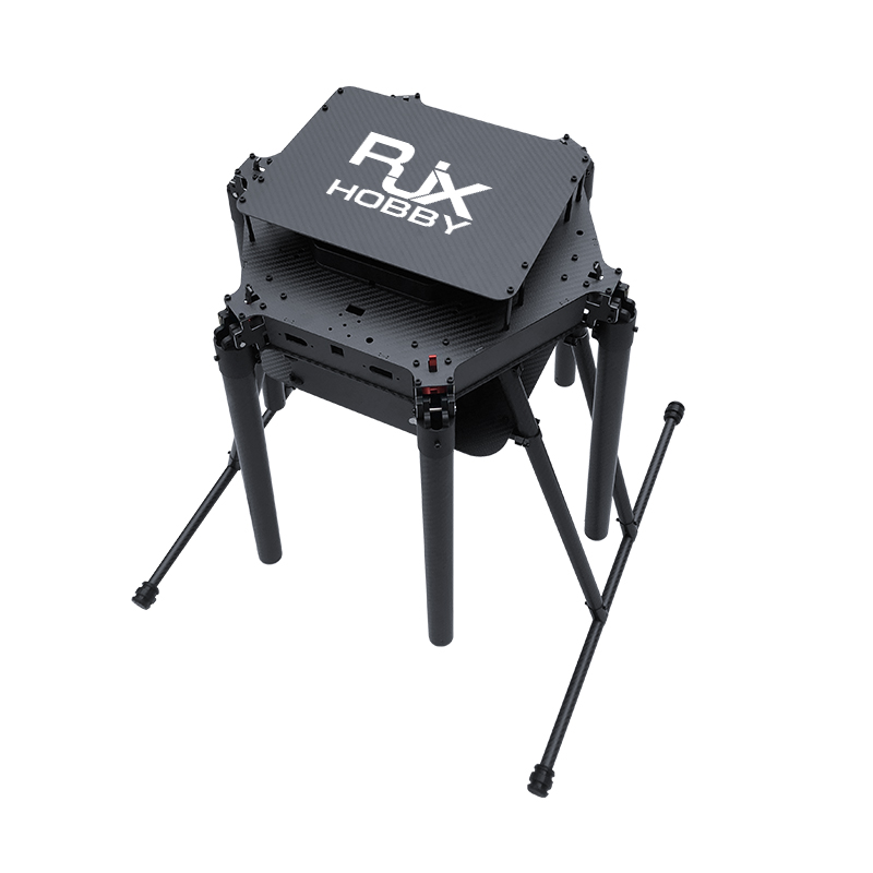 RJX1300F 6-Axis Carbon Fiber Umbrella Folding Hexacopter Frame with upper and below battery tray without motor mounts