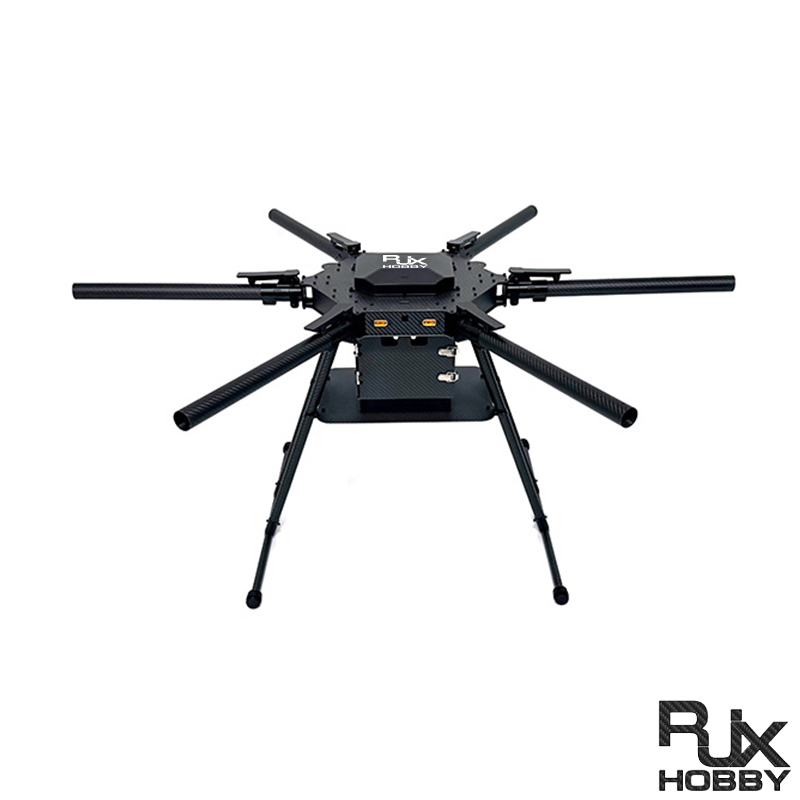 RJX1300G 6-Axis Carbon Fiber Umbrella Folding Hexacopter Frame without motor mounts
