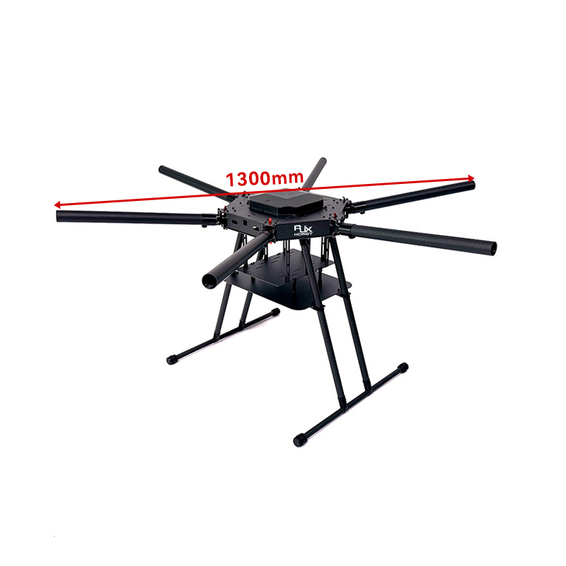 RJX1300H 6-Axis Carbon Fiber Umbrella Folding Hexacopter Frame without motor mounts