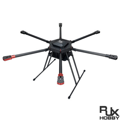 RJX1300 6-Axis Carbon Fiber Umbrella Folding Hexacopter Frame with Motor Mounts