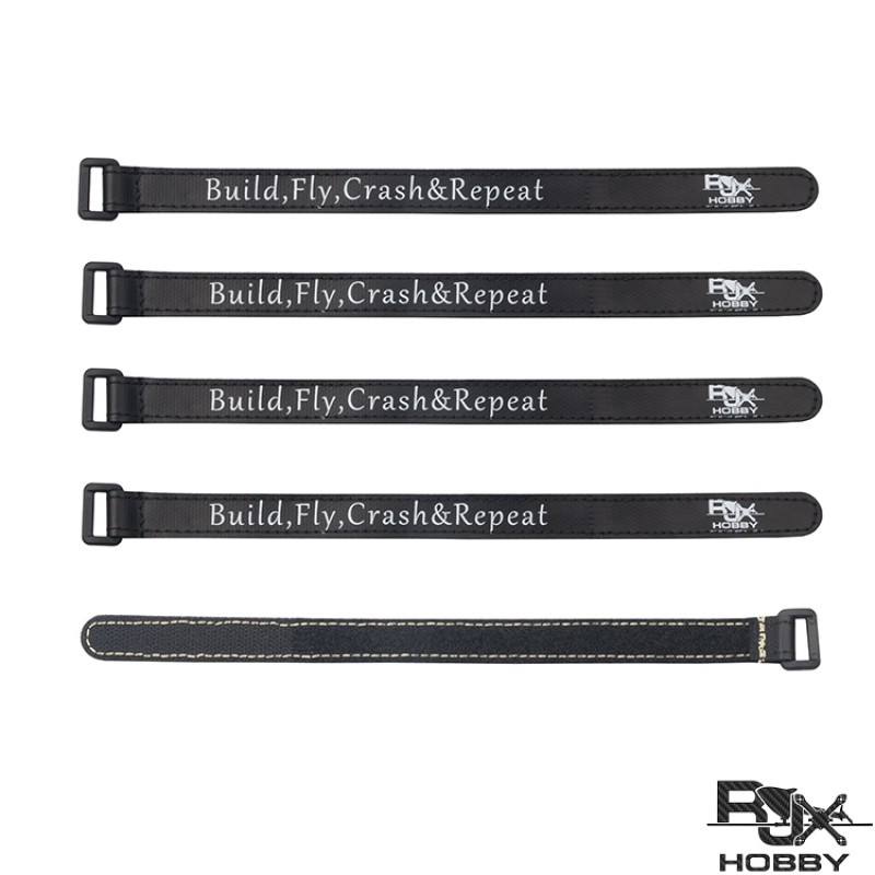 RJX Non-Slip Silicone Battery Straps – 5 Pack (Width: 16mm Length:150 /180 /200 /210 /220 /225 /230 /250 /300mm)