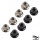 RJXHOBBY 8 Pieces M5 Motor Screw Nut CW/CCW Screw Thread For BR2205 Brushless Motors RC Drone FPV Racing - Whtie & Black