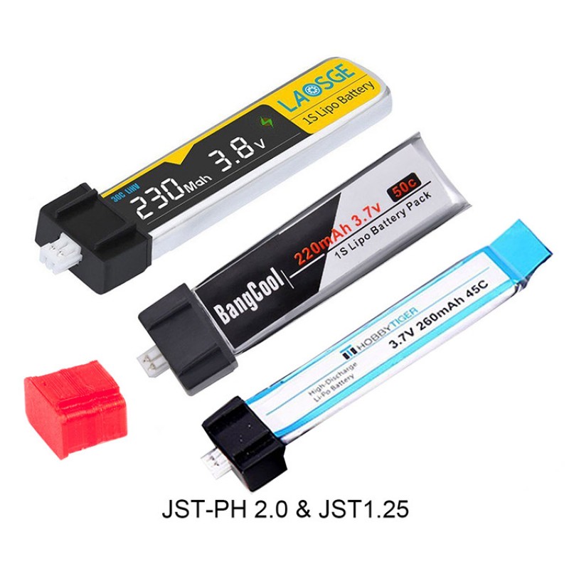 RJXHOBBY Universal Battery Terminal Cap Protective Cover for 1S Lipo Battery JST 1.25 and JST-PH 2.0 Connector