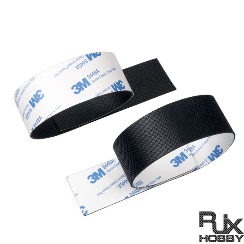 RJXHOBBY 2pcs Mesh Surface FPV Anti-Slip Damping Silicone 250x30x1mm Mat Adhesive Tape for drone Lipo Battery