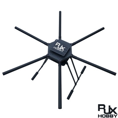 RJX1600 6-Axis Carbon Fiber Umbrella Folding Hexacopter Frame without motor mounts