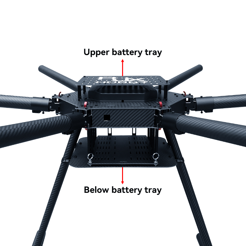 RJX1600 6-Axis Carbon Fiber Umbrella Folding Hexacopter Frame without motor mounts