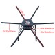 RJX1600 6-Axis Carbon Fiber Umbrella Folding Hexacopter Frame without motor mounts