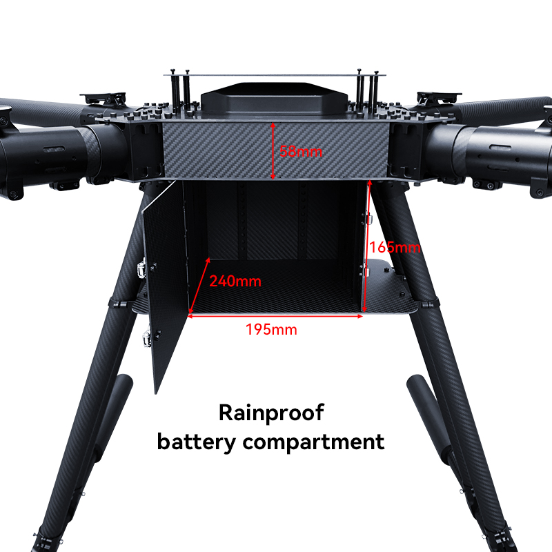 RJX1620 4-Axis Carbon Fiber Umbrella Folding Quadcopter Frame without motor mounts