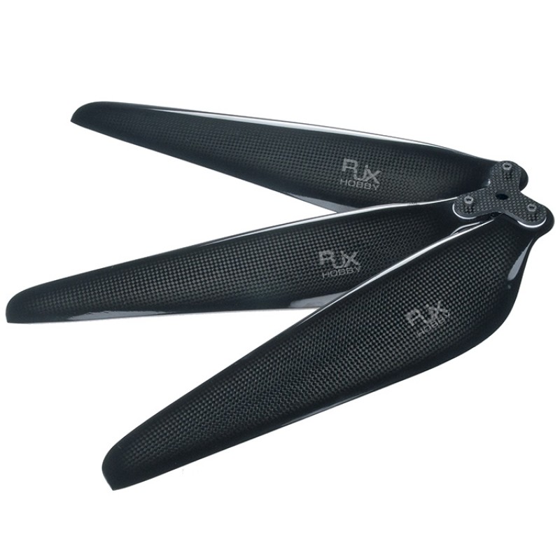 RJXHOBBY Carbon Fiber Folding Propeller – 3 BLADE – 26 x 8.5 (1 set)