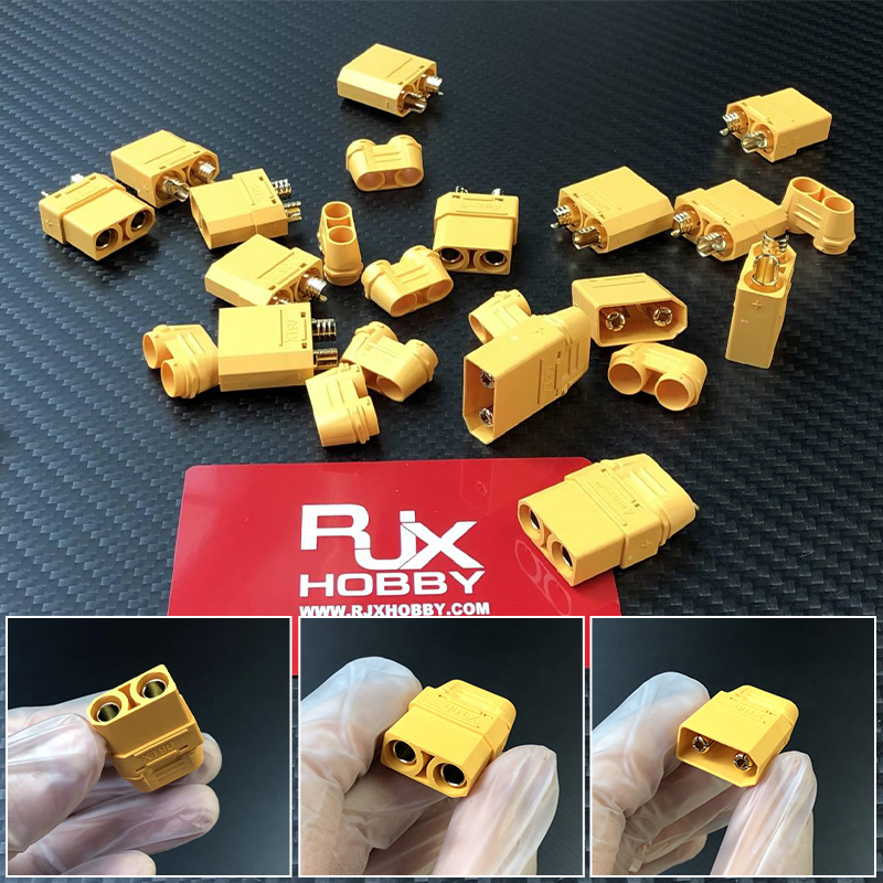 RJXHOBBY 5pair XT90 Male Female Battery Connector Bullet Connector Set for Battery, ESC, and Charge Lead