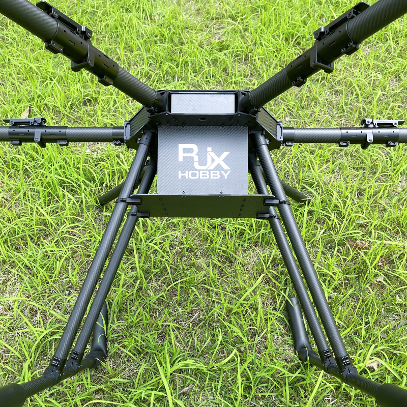 RJX1850A  6-Axis Carbon Fiber Umbrella Folding Hexacopter Frame with upper and below battery tray without motor mounts