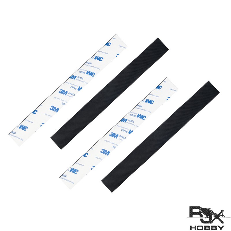 RJX 4pcs 250x 30x 2mm Mesh Surface FPV Anti-Slip Damping Silicone Mat Adhesive Tape for RC Quadcopter Multicopter Lipo Battery