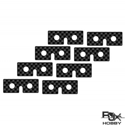 RJX CF Standard Servo Plate 8 pcs