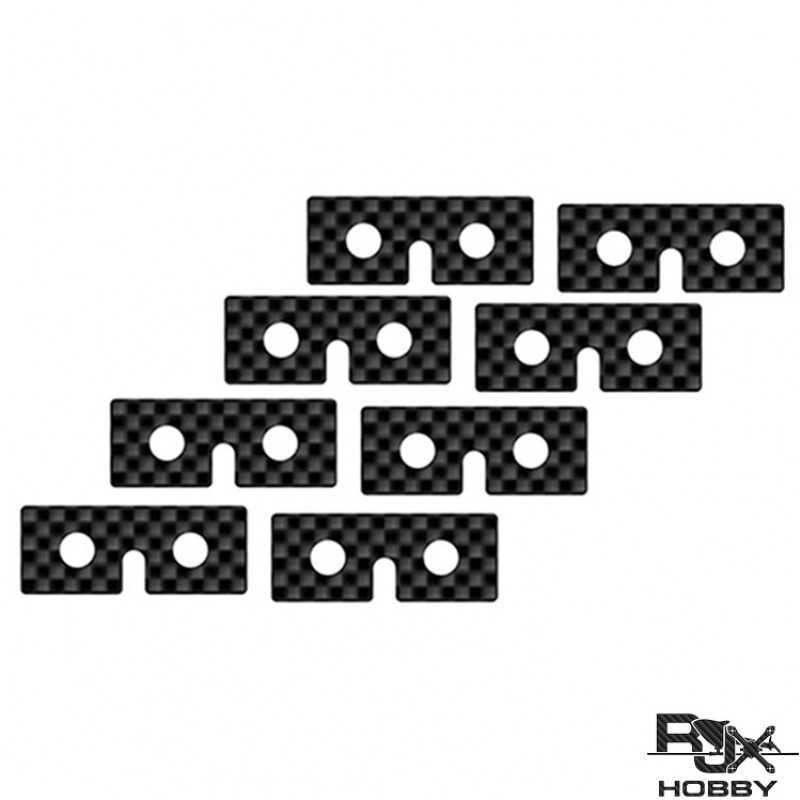 RJX CF Standard Servo Plate 8 pcs